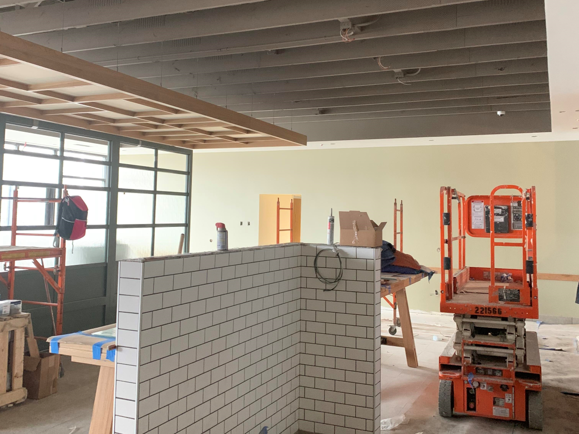Commercial construction carpentry work